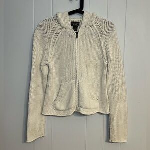 vintage Abercrombie & Fitch popcorn-knit zip-up‎ hoodie Size M